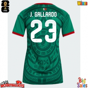 Mexico Jesus Gallardo #23 Replica Home Stadium Shirt for Women World Cup 2026 Short Sleeve